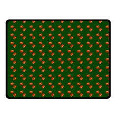 Kawaii Pumpkin Patt Green Fleece Blanket (small) by violetheavensky