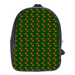 Kawaii Pumpkin Patt Green School Bag (XL)