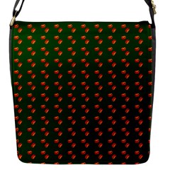 Kawaii Pumpkin Patt Green Flap Closure Messenger Bag (s) by violetheavensky