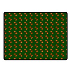 Kawaii Pumpkin Patt Green Double Sided Fleece Blanket (small)  by violetheavensky