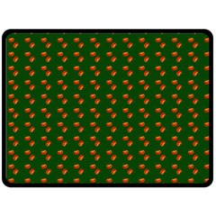 Kawaii Pumpkin Patt Green Double Sided Fleece Blanket (large)  by violetheavensky