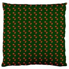 Kawaii Pumpkin Patt Green Standard Flano Cushion Case (two Sides) by violetheavensky