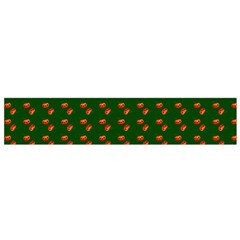 Kawaii Pumpkin Patt Green Small Flano Scarf