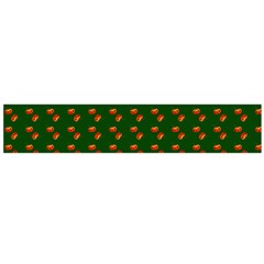 Kawaii Pumpkin Patt Green Large Flano Scarf 