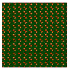 Kawaii Pumpkin Patt Green Large Satin Scarf (Square)