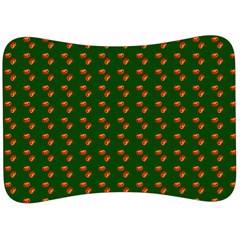 Kawaii Pumpkin Patt Green Velour Seat Head Rest Cushion by violetheavensky