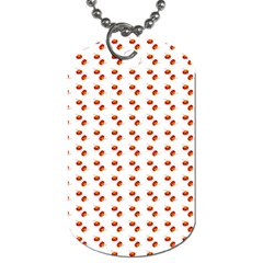 Kawaii Pumpkin Patt White Dog Tag (one Side) by violetheavensky