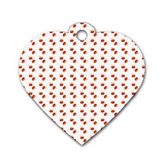 Kawaii Pumpkin Patt White Dog Tag Heart (one Side) by violetheavensky