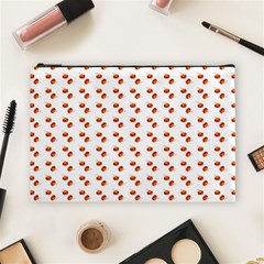 Kawaii Pumpkin Patt White Cosmetic Bag (large) by violetheavensky