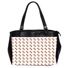 Kawaii Pumpkin Patt White Oversize Office Handbag (2 Sides) by violetheavensky