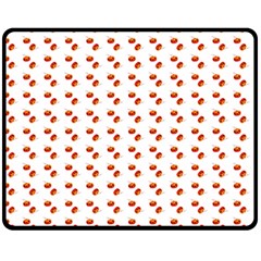 Kawaii Pumpkin Patt White Fleece Blanket (medium)  by violetheavensky