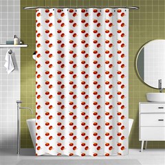 Kawaii Pumpkin Patt White Shower Curtain 48  X 72  (small)  by violetheavensky