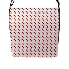 Kawaii Pumpkin Patt White Flap Closure Messenger Bag (l) by violetheavensky