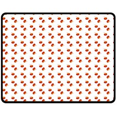 Kawaii Pumpkin Patt White Double Sided Fleece Blanket (medium)  by violetheavensky