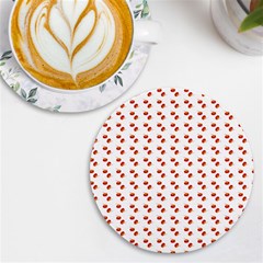 Kawaii Pumpkin Patt White Uv Print Round Tile Coaster by violetheavensky