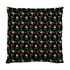 Pink Carnation Black Standard Cushion Case (two Sides) by violetheavensky