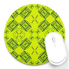 Abstract Pattern Geometric Backgrounds   Round Mousepads by Eskimos