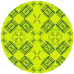 Abstract Pattern Geometric Backgrounds   Wooden Puzzle Round