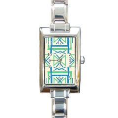 Abstract Pattern Geometric Backgrounds   Rectangle Italian Charm Watch by Eskimos