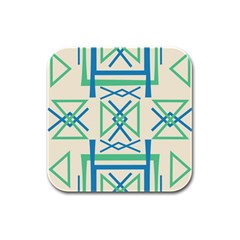 Abstract Pattern Geometric Backgrounds   Rubber Square Coaster (4 Pack) by Eskimos