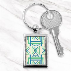 Abstract Pattern Geometric Backgrounds   Key Chain (rectangle) by Eskimos