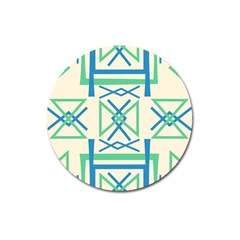 Abstract Pattern Geometric Backgrounds   Magnet 3  (round) by Eskimos