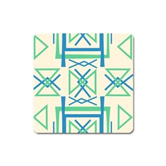 Abstract Pattern Geometric Backgrounds   Square Magnet by Eskimos