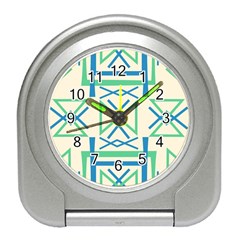 Abstract Pattern Geometric Backgrounds   Travel Alarm Clock by Eskimos