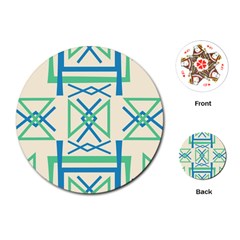 Abstract Pattern Geometric Backgrounds   Playing Cards Single Design (round) by Eskimos