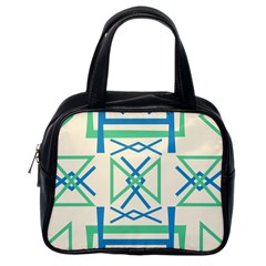 Abstract Pattern Geometric Backgrounds   Classic Handbag (one Side) by Eskimos