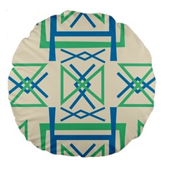 Abstract Pattern Geometric Backgrounds   Large 18  Premium Round Cushions by Eskimos