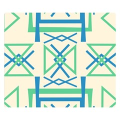 Abstract Pattern Geometric Backgrounds   Double Sided Flano Blanket (small)  by Eskimos