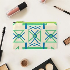 Abstract Pattern Geometric Backgrounds   Cosmetic Bag (xs) by Eskimos