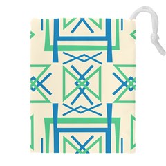 Abstract Pattern Geometric Backgrounds   Drawstring Pouch (5xl) by Eskimos