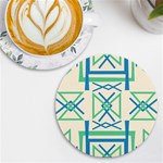 Abstract pattern geometric backgrounds   UV Print Round Tile Coaster Front