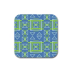 Abstract pattern geometric backgrounds   Rubber Square Coaster (4 pack)