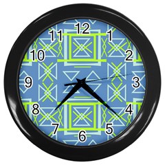 Abstract pattern geometric backgrounds   Wall Clock (Black)