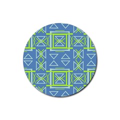 Abstract pattern geometric backgrounds   Rubber Round Coaster (4 pack)