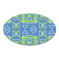 Abstract pattern geometric backgrounds   Oval Magnet