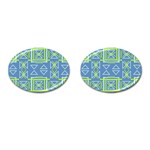 Abstract pattern geometric backgrounds   Cufflinks (Oval) Front(Pair)