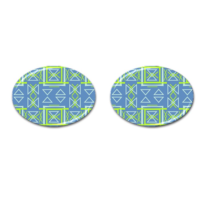 Abstract pattern geometric backgrounds   Cufflinks (Oval)