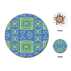 Abstract pattern geometric backgrounds   Playing Cards Single Design (Round)