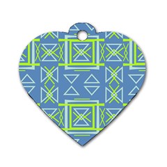 Abstract pattern geometric backgrounds   Dog Tag Heart (One Side)