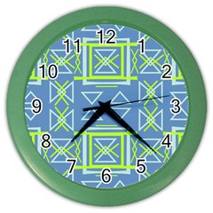 Abstract pattern geometric backgrounds   Color Wall Clock