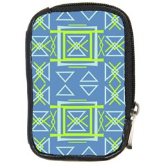 Abstract pattern geometric backgrounds   Compact Camera Leather Case