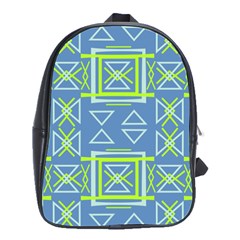 Abstract pattern geometric backgrounds   School Bag (Large)