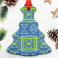 Abstract pattern geometric backgrounds   Christmas Tree Ornament (Two Sides)