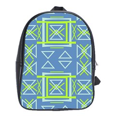 Abstract pattern geometric backgrounds   School Bag (XL)