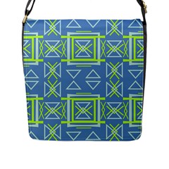 Abstract pattern geometric backgrounds   Flap Closure Messenger Bag (L)