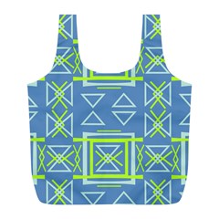 Abstract pattern geometric backgrounds   Full Print Recycle Bag (L)